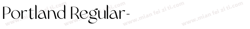 Portland Regular字体转换